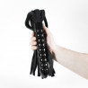 Čierne kožené dutky s dildo rukoväťou