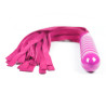 Ružové kožené dutky s dildo rukoväťou